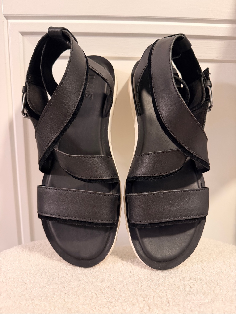 Toms Women's Black Strappy Comfort Sandals